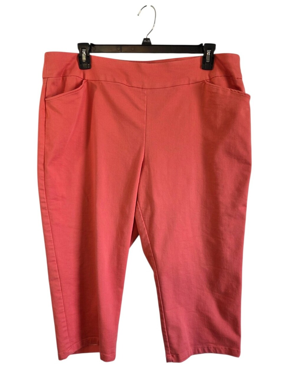 Croft & Barrow The Effortless Stretch Coral Pull-On Capri Size 20W Pre-Owned